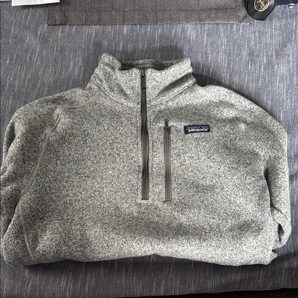 Patagonia Men's Zip-Up Sweater in Heather Gray